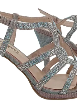 Sandaletten> Sandaletten Größe 40 silberfarben