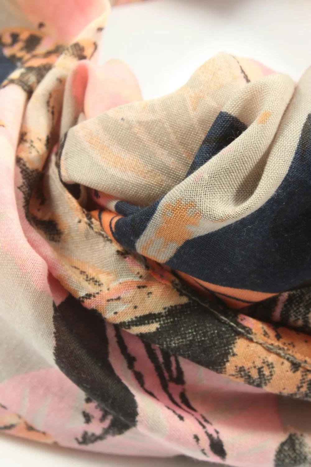 Schals>Pieces Schlauchschal cremehellorange