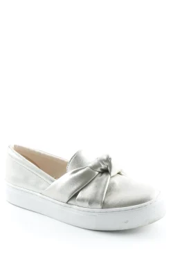 Halbschuhe>Zara Basic Schlüpfschuhe Größe 38 silberfarben