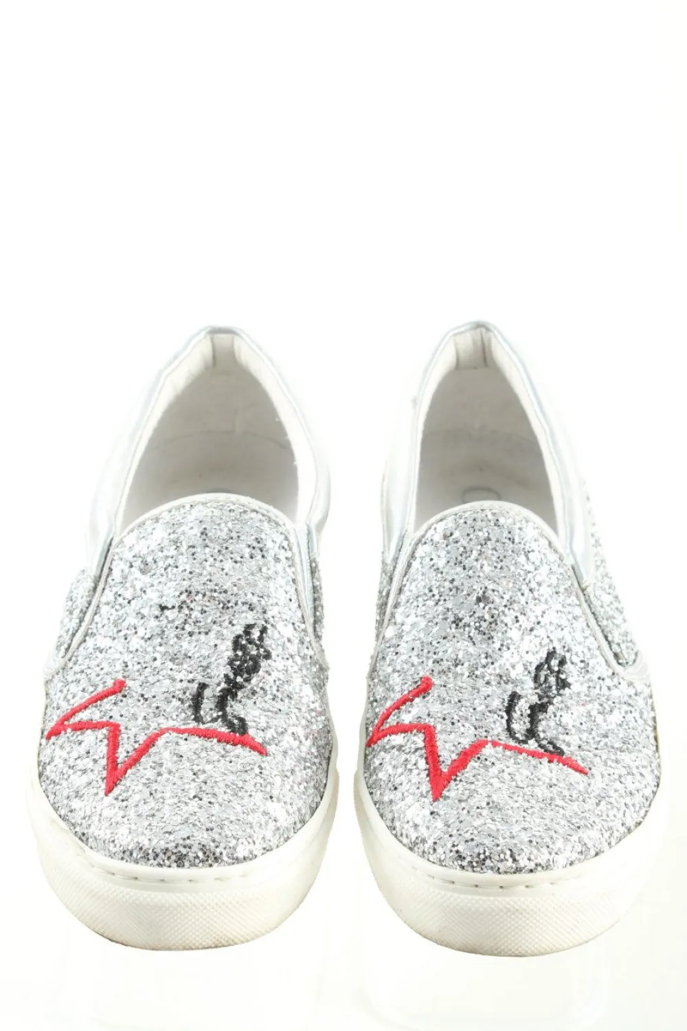 Halbschuhe>Guess Schlüpfschuhe Größe 36 silberfarbenweiß