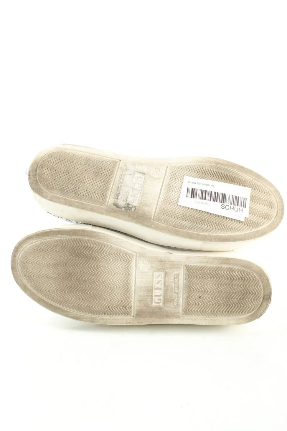 Halbschuhe>Guess Schlüpfschuhe Größe 36 silberfarbenweiß