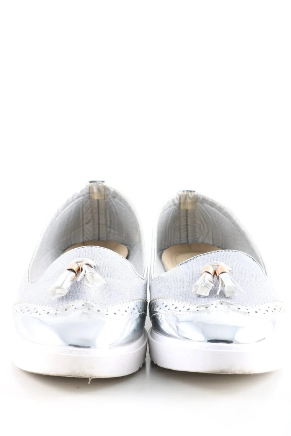 Halbschuhe>ciengrados Schlüpfschuhe Größe 39 hellgrausilberfarben