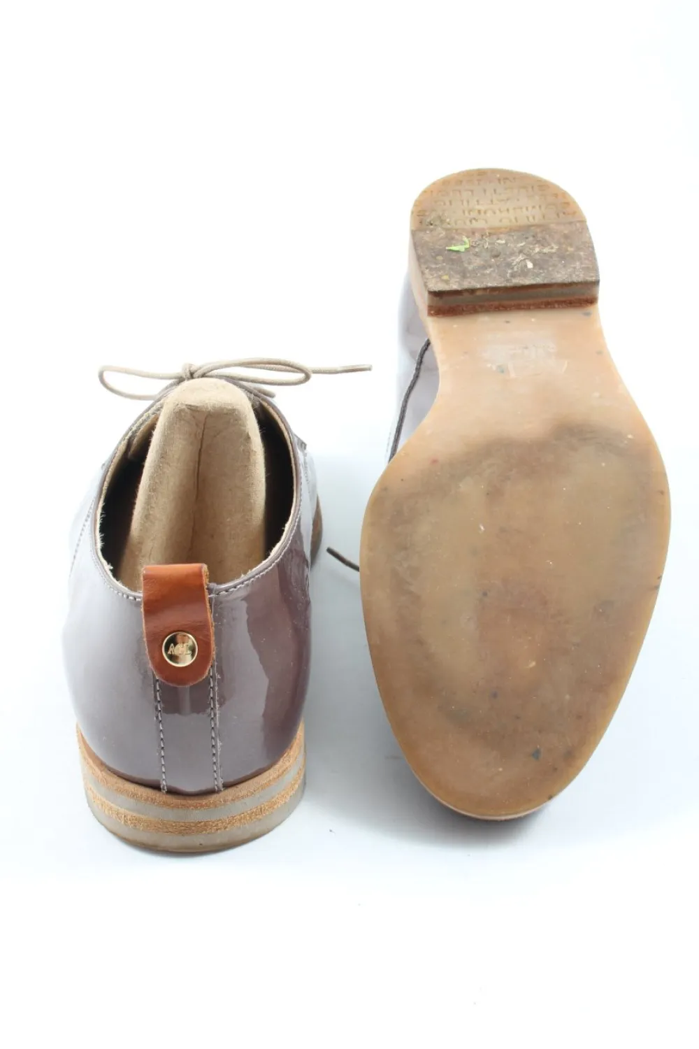 Halbschuhe>AGL Schnürschuhe Größe 38 hellgrau