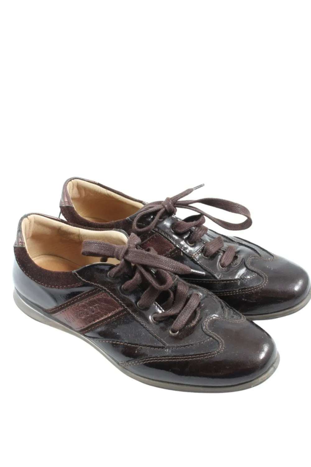 Halbschuhe>Navy Boot Schnürschuhe Größe 37 braun