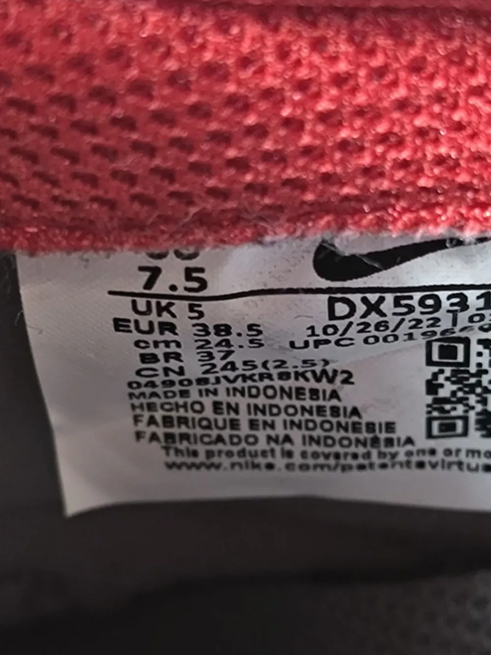Schnürsneaker Größe 38,5-Nike