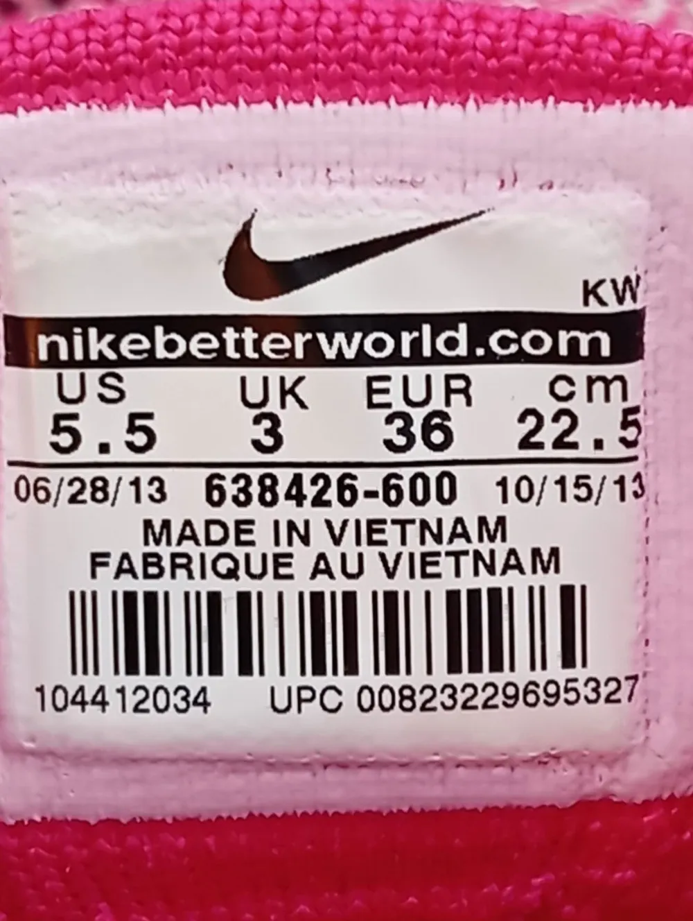 Sneaker>Nike Schnürsneaker Größe 36 pinkweiß