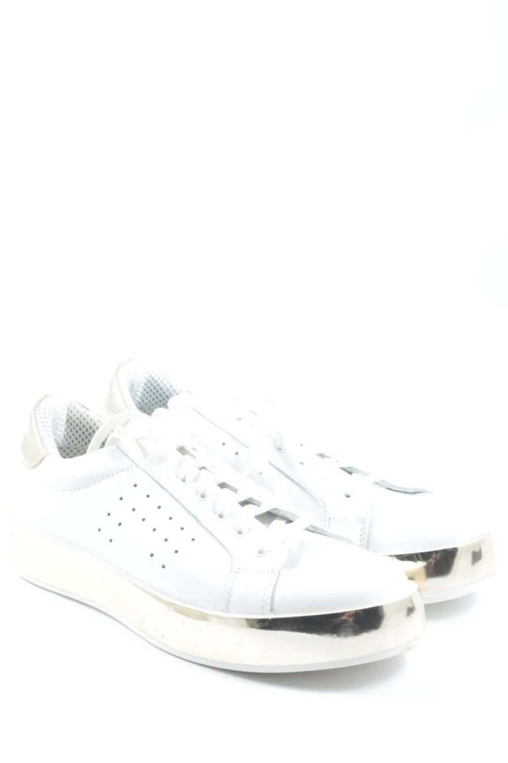 Sneaker>Mally Schnürsneaker Größe 40 weißgoldfarben