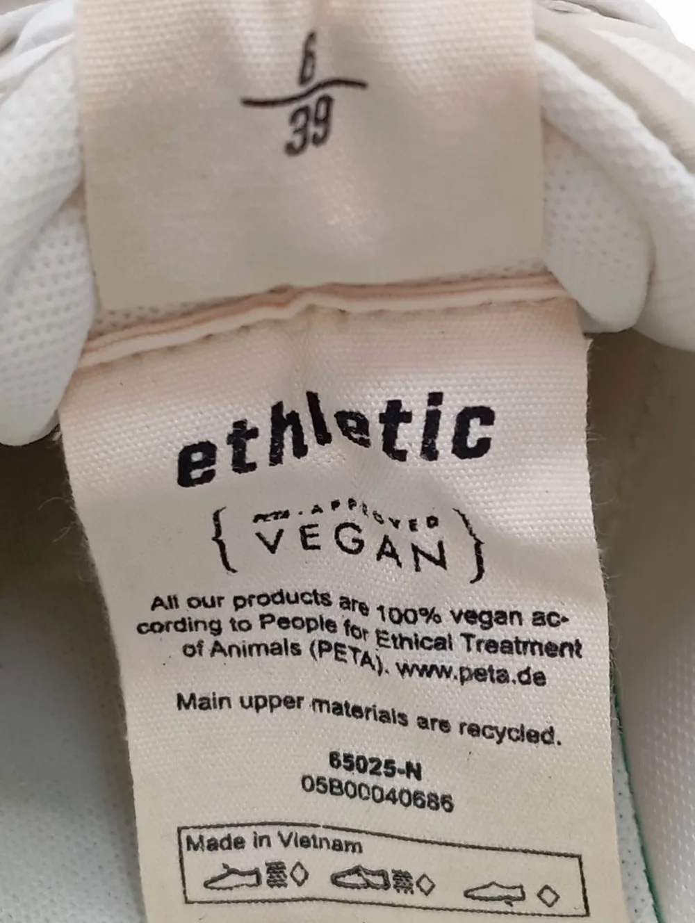 Sneaker>Ethletic Schnürsneaker Größe 39 wollweiß