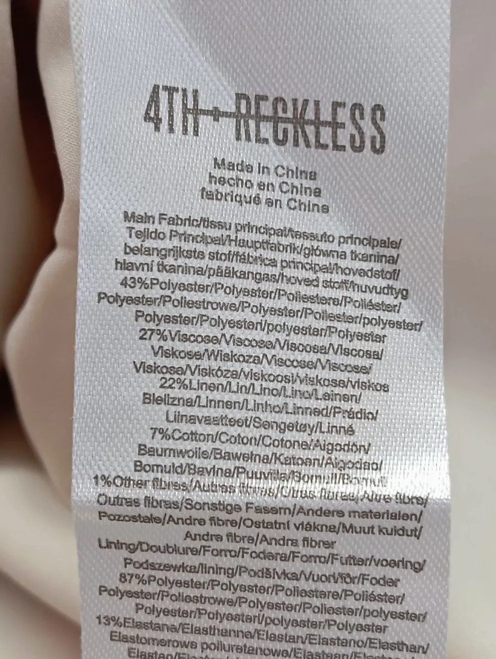 Tops>4TH & RECKLESS schulterfreies Top Größe 40 wollweiß