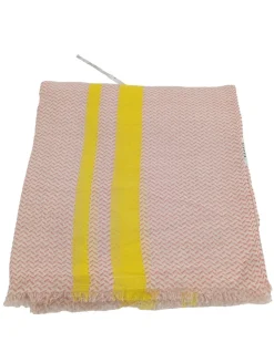 Tücher>Pieces Schultertuch pinkblassgelb