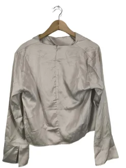 Blusen>H&M Seidenbluse Größe 40 wollweiß