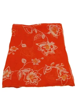 Tücher>Armani Seidentuch hellorangewollweiß