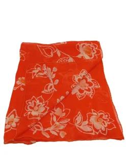 Tücher>Armani Seidentuch hellorangewollweiß