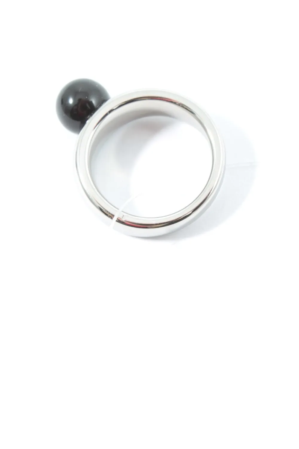 Ringe>Fossil Silberring Größe 50 silberfarbenschwarz