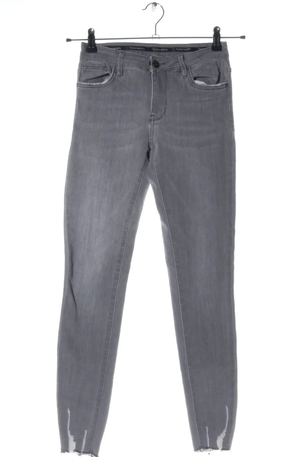 Jeans>Queen Hearts Paris Skinny Jeans Größe 36 hellgrau