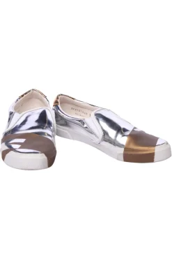 Businessschuhe> Slipper Größe 37 silberfarben