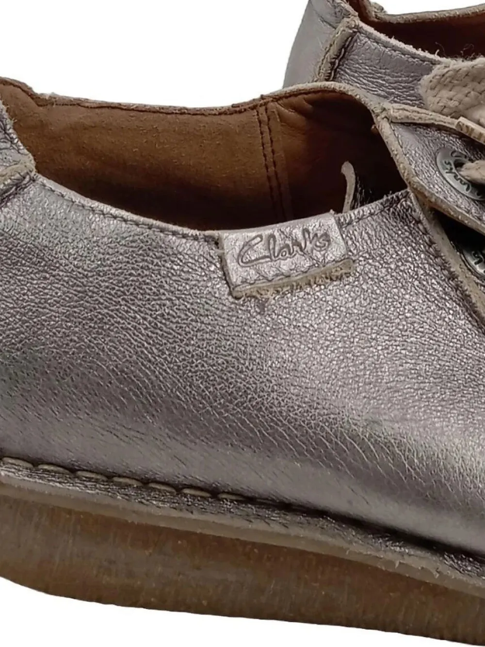 Businessschuhe> Slipper Größe 41 silberfarben