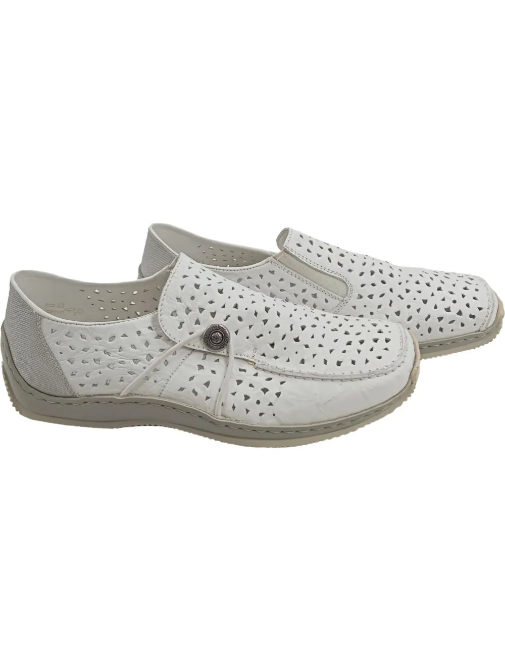 Businessschuhe>Rieker Slipper Größe 39 weiß