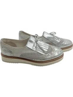 Businessschuhe> Slipper Größe 40 silberfarben