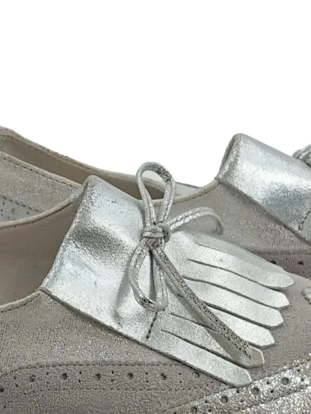 Businessschuhe> Slipper Größe 40 silberfarben