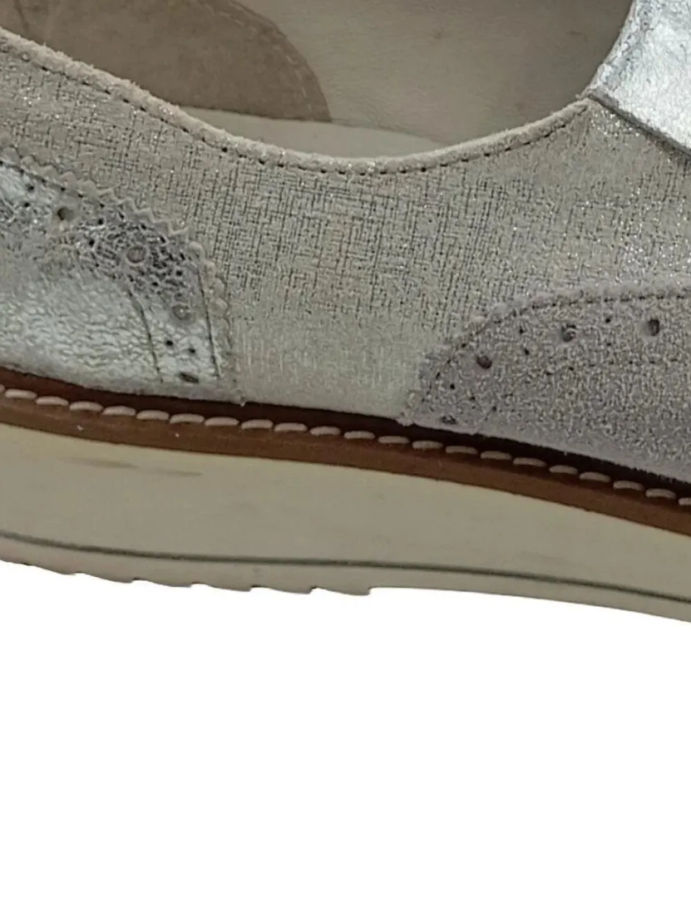 Businessschuhe> Slipper Größe 40 silberfarben