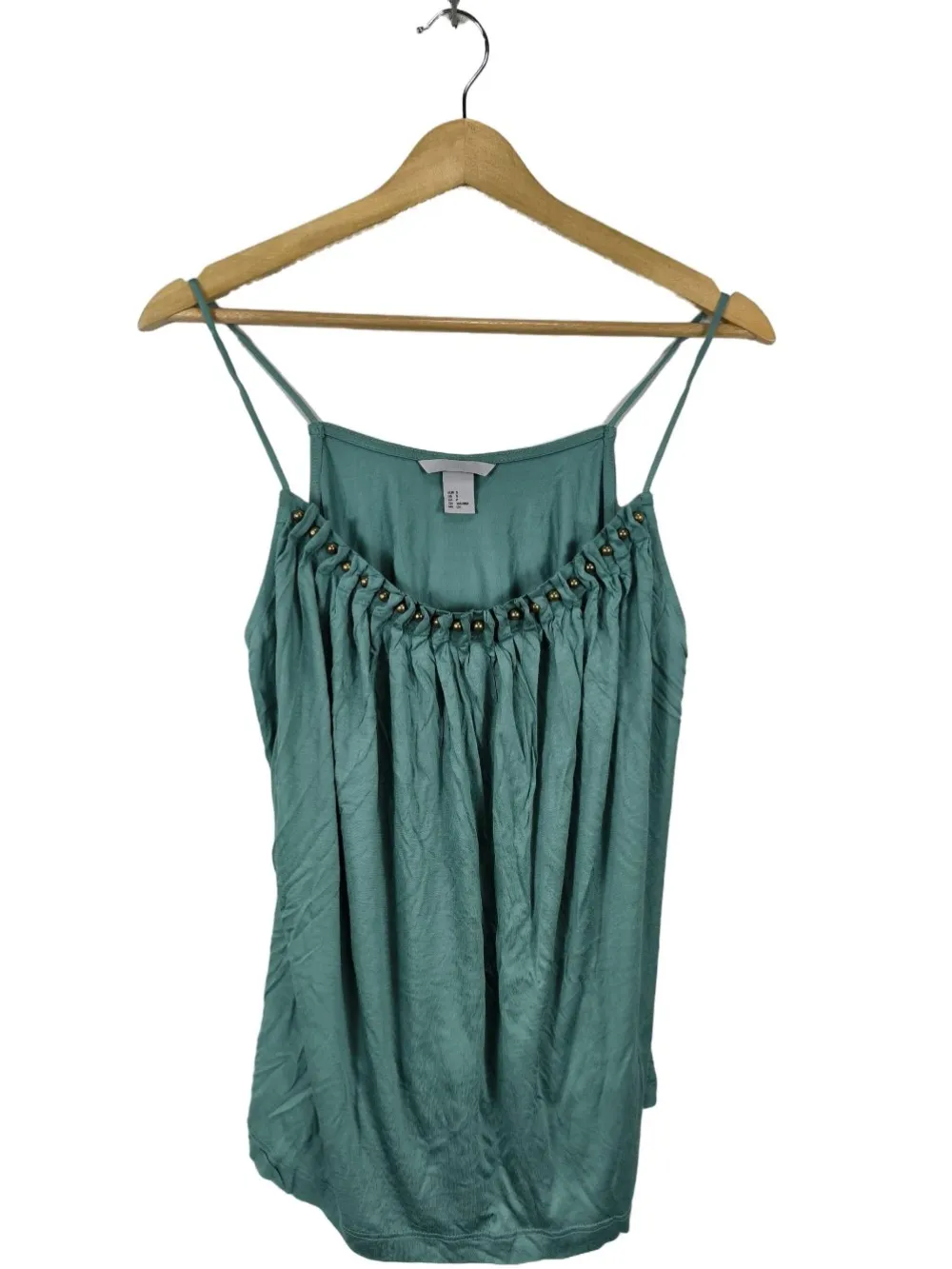 Tops>H&M Spaghettiträger Top Größe 36 türkis