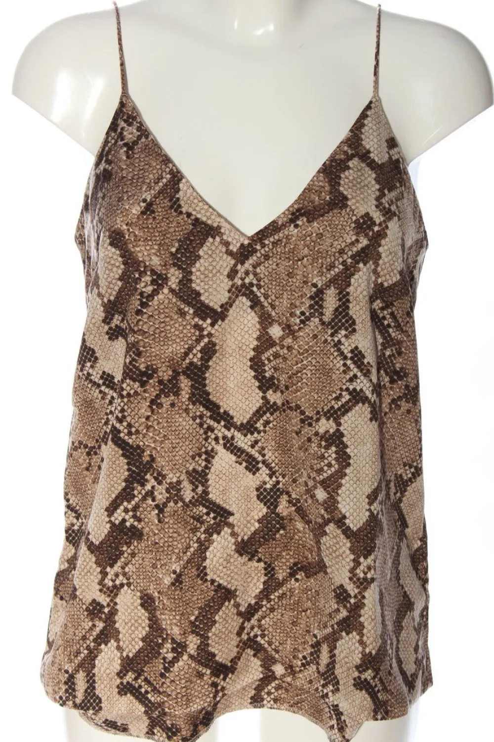 Tops>H&M Spaghettiträger Top Größe 38 braunwollweiß