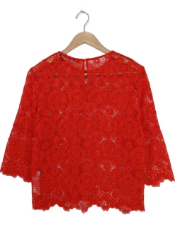 Blusen>Zara Woman Spitzenbluse Größe 36 rot