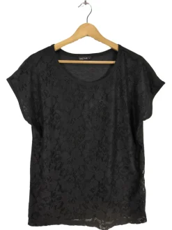 Blusen>Laura Torelli Spitzenbluse Größe 36 schwarz