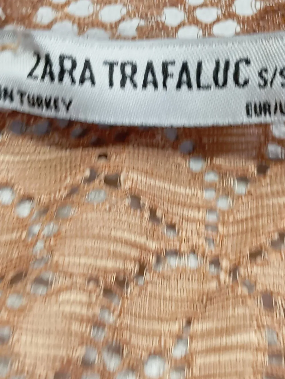 Blusen>Zara Trafaluc Spitzenbluse Größe 36 nude