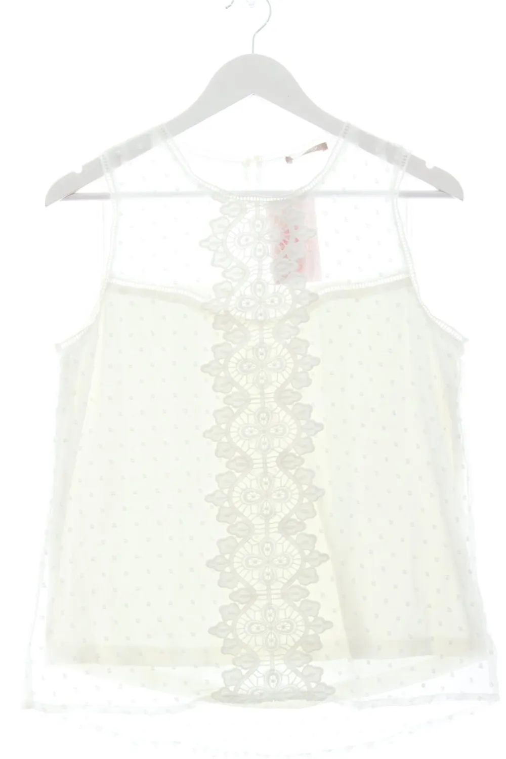 Tops>Orsay Spitzentop Größe 38 weiß