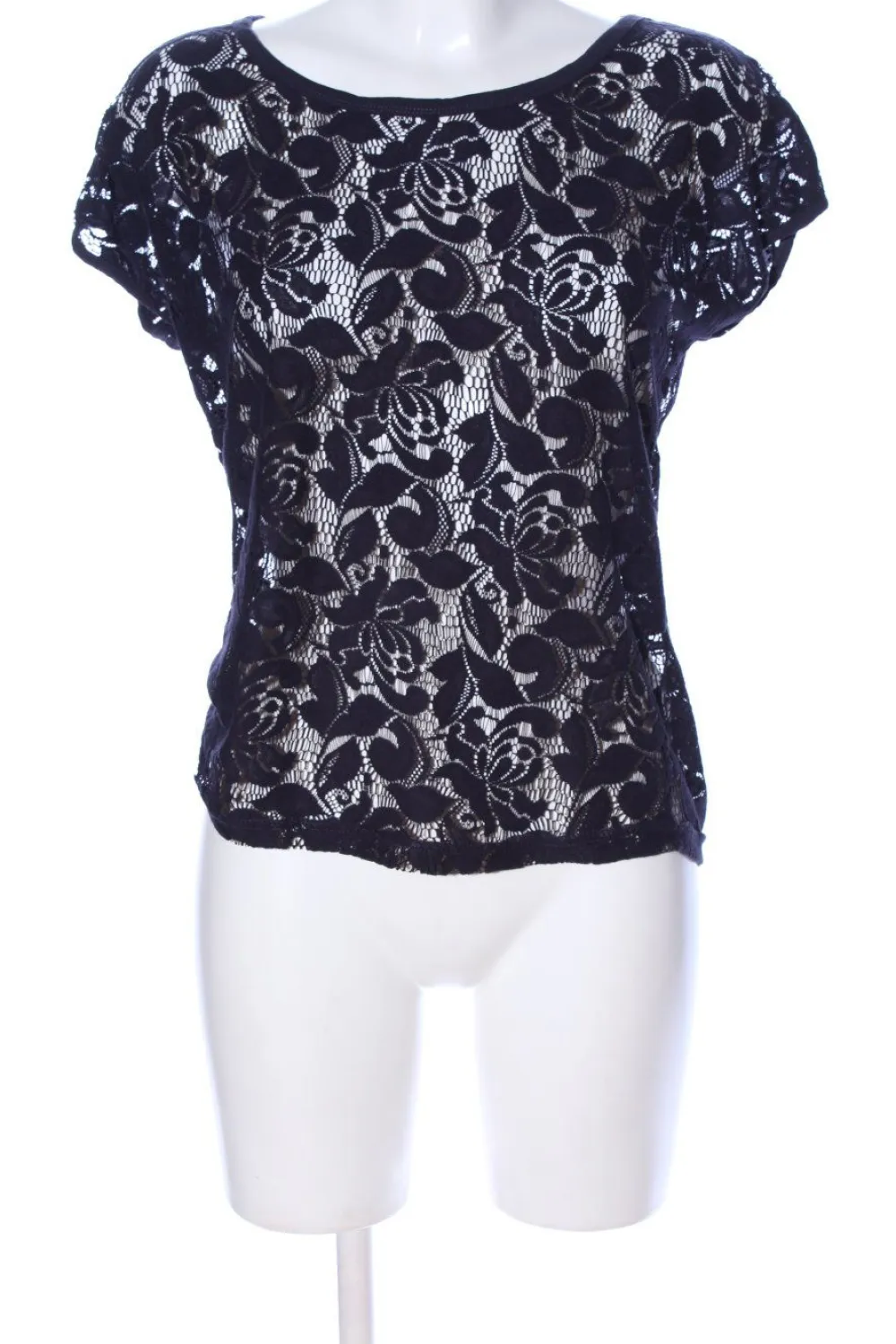 Tops>s.Oliver Spitzentop Größe 34 dunkelblau
