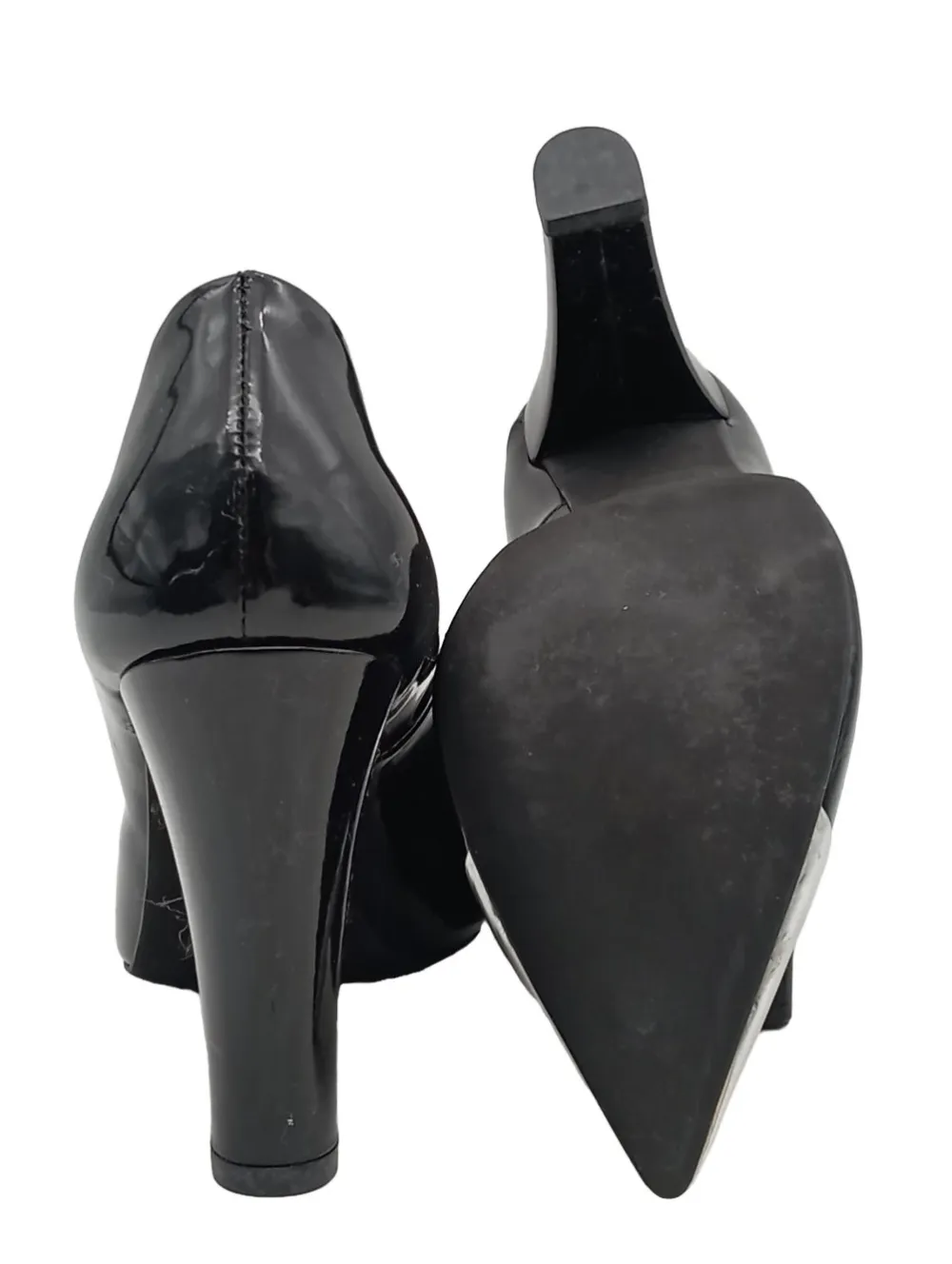 Pumps>Madeleine Spitz-Pumps Größe 37 schwarzsilberfarben