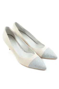 Pumps>Andrea Morelli Spitz-Pumps Größe 41 hellgrausilberfarben