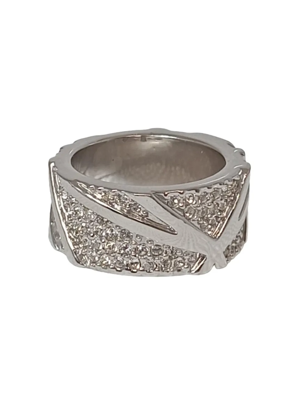 Ringe>Svarowski Statementring Größe 55 silberfarben