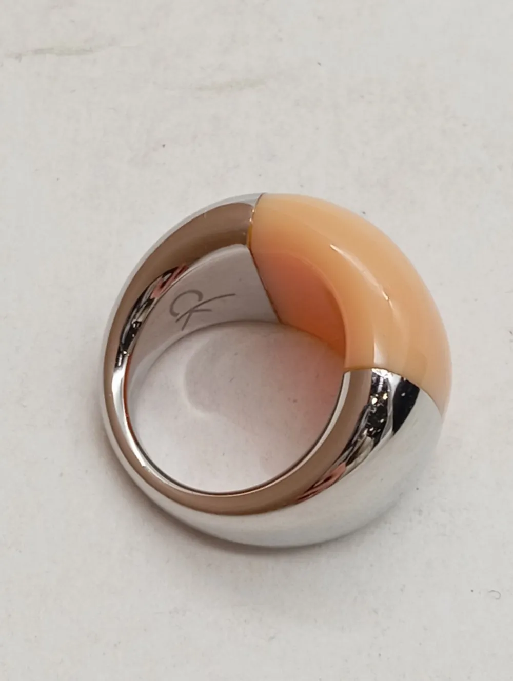 Ringe>Calvin Klein Statementring Größe 52 silberfarbennude