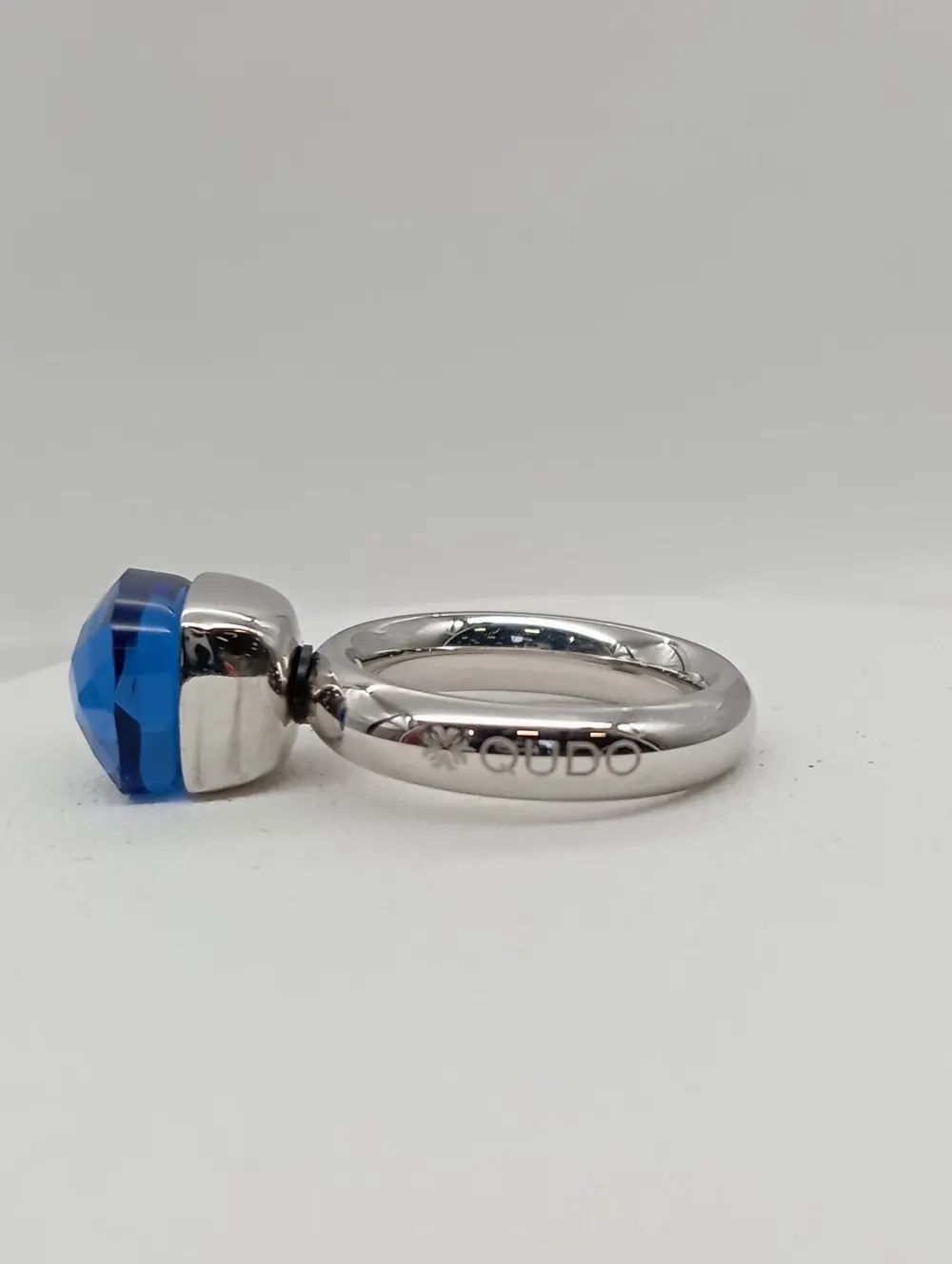 Ringe>qudo Statementring Größe 50 silberfarbenblau