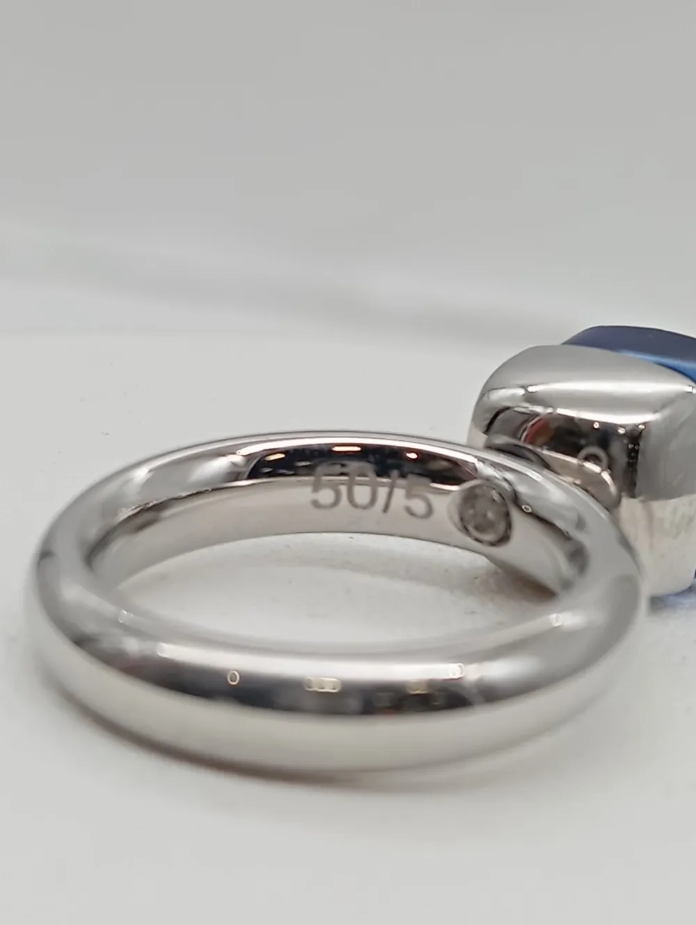 Ringe>qudo Statementring Größe 50 silberfarbenblau