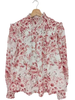 Blusen>Amisu Stehkragenbluse Größe 36 wollweißpink