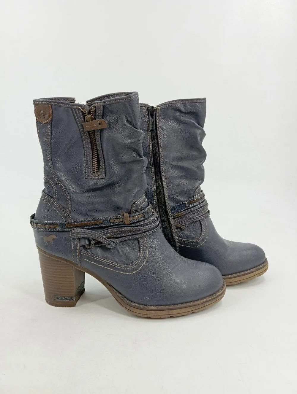 Stiefel>Mustang Stiefel Größe 39 blau