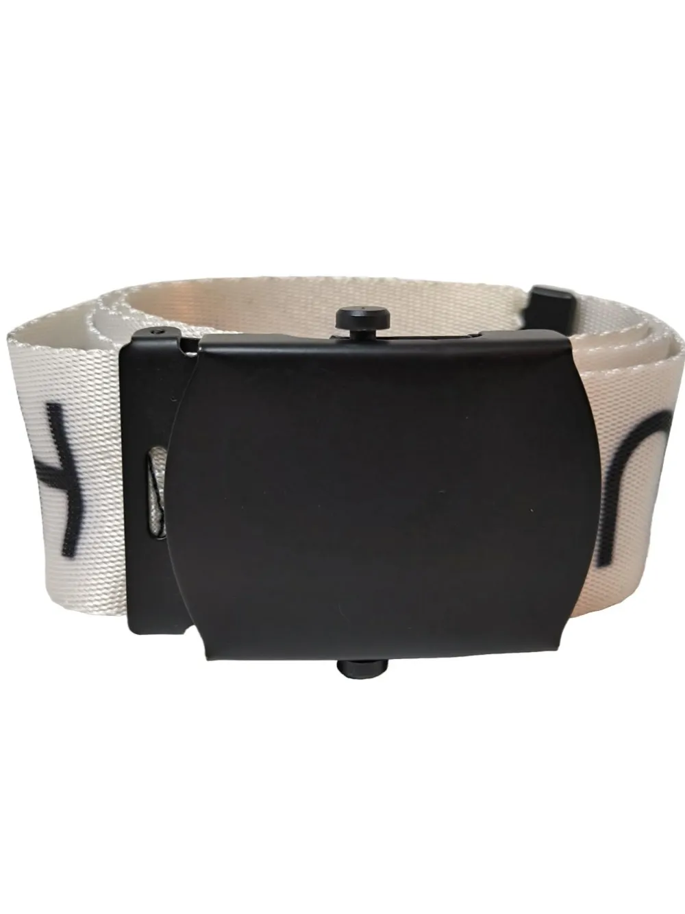 Gürtel>MUNTHE Stoffgürtel weißschwarz