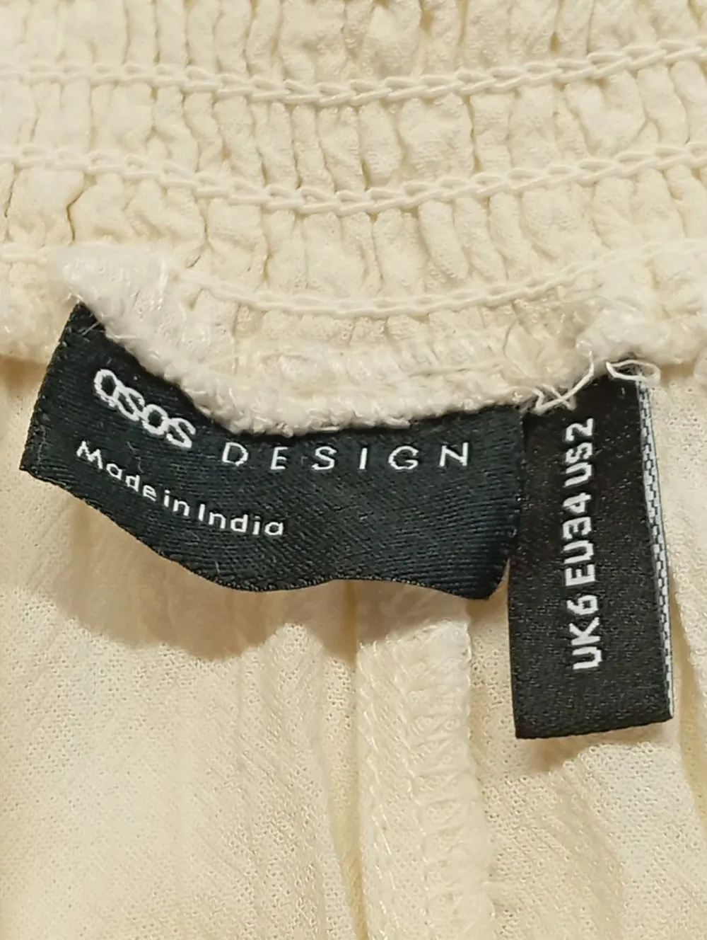 Bademode>Asos Strandbekleidung Größe 34 wollweiß