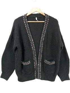 Strickbekleidung>Lumina Strick Cardigan schwarz