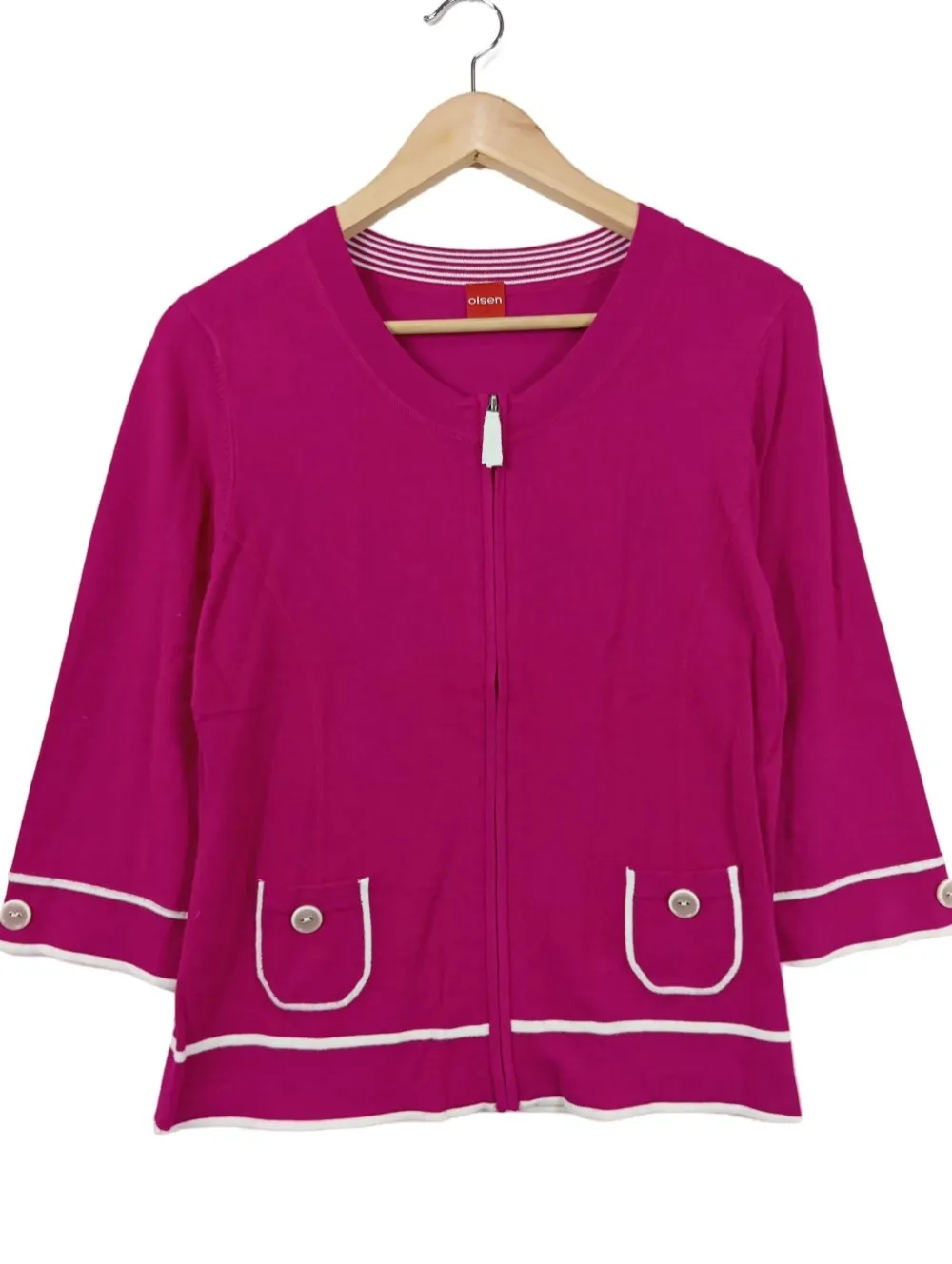 Strickbekleidung>Olsen Strick Cardigan Größe 38 pink