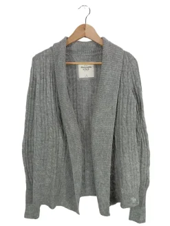 Strickbekleidung>Abercrombie & Fitch Strick Cardigan Größe 38 hellgrau