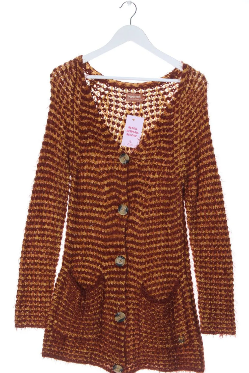 Strickbekleidung>Tigerhill Strick Cardigan Größe 36 braunhellorange