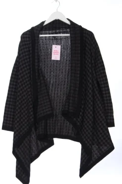 Strickbekleidung>Elena Solano Strick Cardigan Größe 40 schwarzgrau