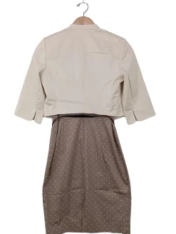 Twin Sets>Comma Strick Twin Set Größe 34 braunwollweiß