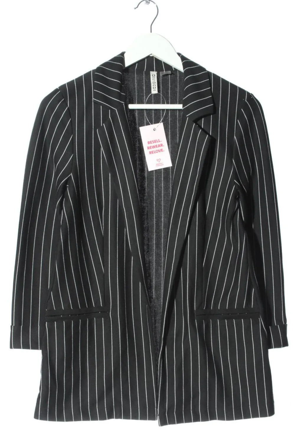 Blazer>H&M Strickblazer Größe 36 schwarzweiß