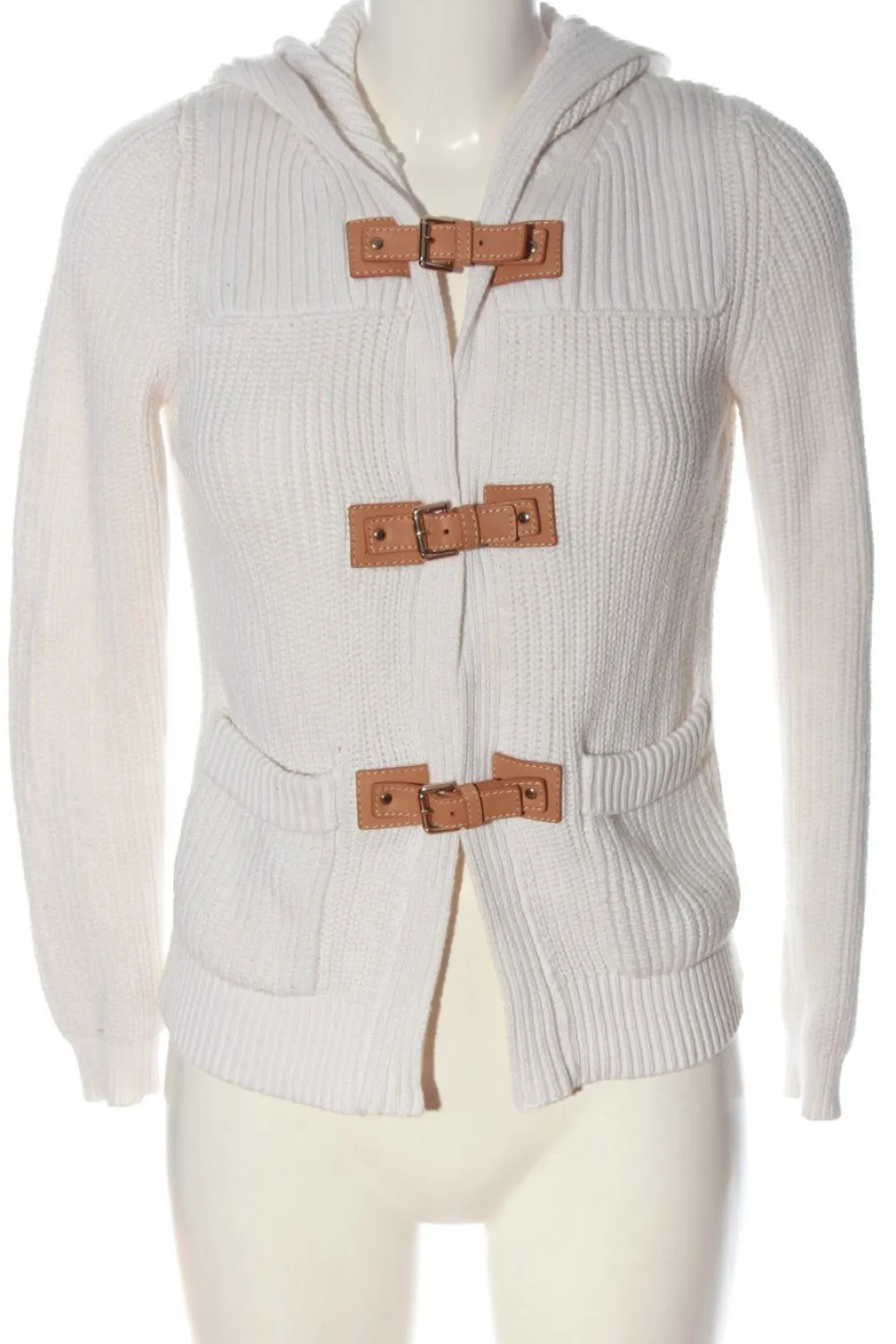 Strickbekleidung>Massimo Dutti Strickjacke Größe 36 weiß